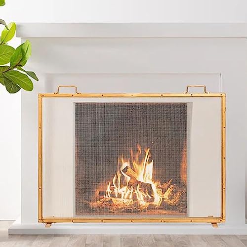 Tbfazdel Funkenschutzgitter Goldfarben 96 x 66 cm