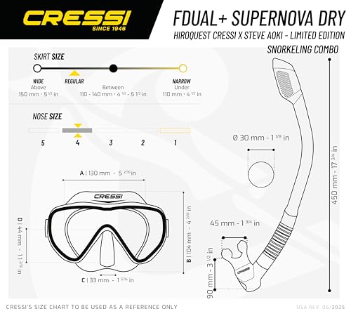 Cressi x Steve Aoki HiroQuest F-Dual & Supernova Dry Snorkel Set miniatura 5