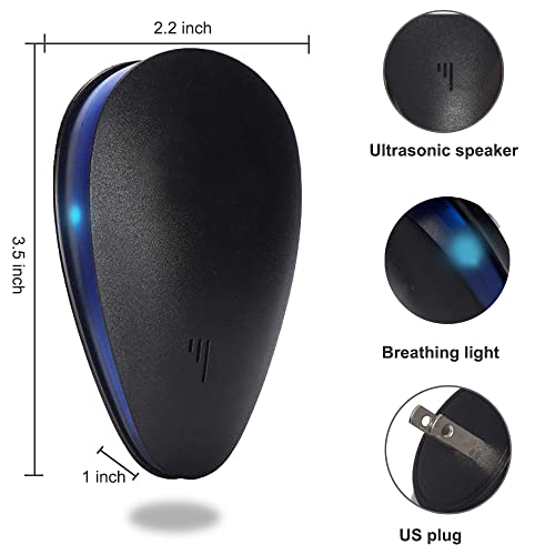 Ultrasonic Pest Repeller, 6 Pcs Black Electronic Indoor Pest Control For Mosquito, Spider, Mice, Ant, Insects, Roaches, Rodent,Non-Toxic, 100% Safe For Humans & Pets #TOP4