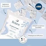 BIOLANE - Zestaw 3 bawełnianych wkładek do miękkich - Baby - 100% organicznych - 150 bawełny - Skóra wrażliwa - Zmiana & WC - Od urodzenia - Wyprodukowano we Francji