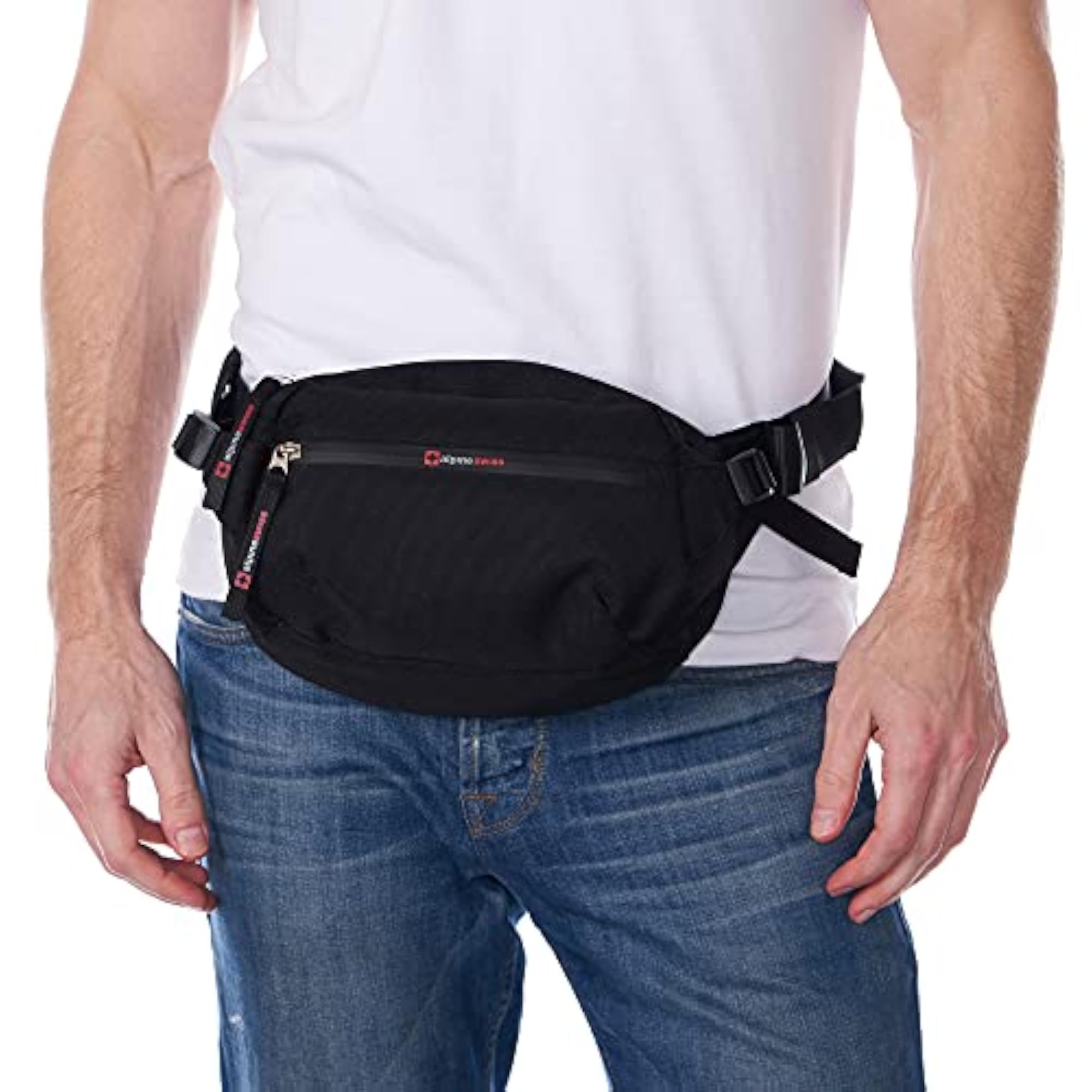 Fanny Pack Adjustable Waist Bag, Black