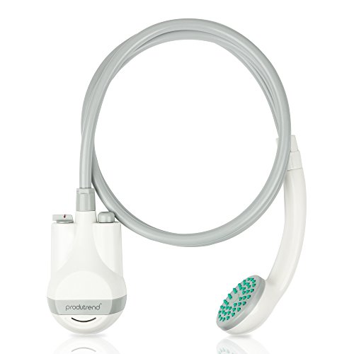 ProduTrend Portable Outdoor Shower for Instant Shower Stream, Battery Powered Handheld Shower Ideal for Indoor, Camping, Beach, Road Travel, and More, Includes USB Charging Plug