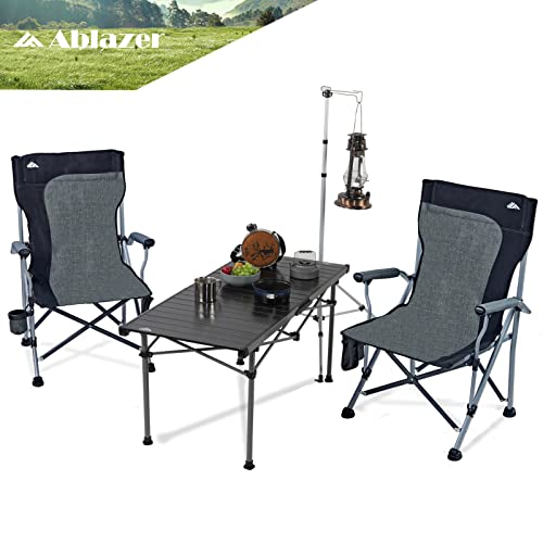 Ablazer 2 Pack Camping Chairs For Adults, Portable Hunting Chair Supports 350Lbs, Oversized Heavy Duty Folding Chair For Camping Padded Seat Outdoor Lawn Folding Chair With Side Pockets #TOP6
