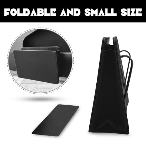 Image of NTNEV Car Trash Can, PU Leather Multi-Function Garbage Can, Foldable Hanging Mini Cars Storage Bag Container, Car Seat Back Storage Box, Storage for Small Objects (Black)