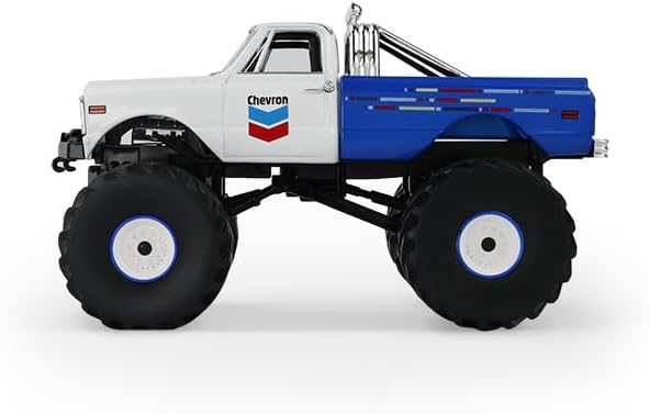 Greenlight 1972 K-10 Monster Truck 150th Anniversary White and Blue Metallic Kings of Crunch Series 1/43 Diecast Model Car 88063