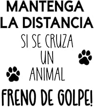 STAY DISTANCE WHEN AN ANIMAL CROSS BRAKE STICKER VINYL STICKER SUGAR RACES CUSTOMS VARIOUS OPTIONS (Black, 16cm x 18cm)