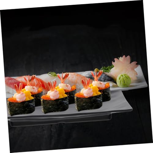 Set 2 platos rectangulares decorativos para sushi miniatura 3