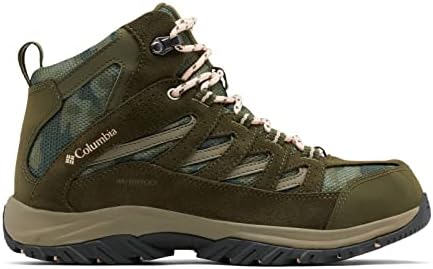 Columbia Womens Crestwood Mid Waterproof Boot Hiking Shoe, Nori, Peach Blossom, 5 Wide US | Image 5