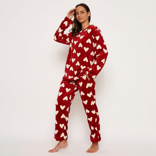 Image of CAMEY Womens Winter Full Sleeve Top and Pajama Pants Regular Fit Night Suit Round Neck Top and Pyjama Set Ladies Night Dress