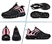 LARNMERN Steel Toe Shoes for Women Lightweight Safety Shoes Sneakers Comfortable Steel Toe Sneakers Work Colorful Breathable Fashionable Footwear (9.5, Peach Pink)