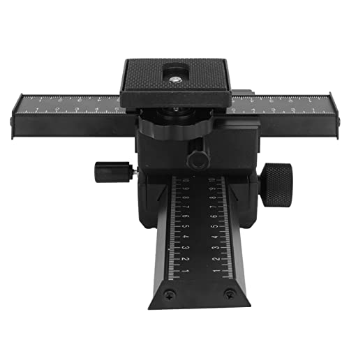 Makro-Fokussierschienenschieber, 4-WegeNahaufnahmeschieber mit 1/4-Zoll-Schraubenloch-Schiebeschieber