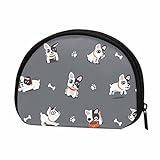 IBILIU Small Coin Purse Cartoon Character French Bulldog Mini Wallet Coin Pouch Change Purse For Wom