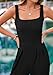 PRETTYGARDEN Summer Sleeveless Jumpsuits for Women Dressy Square Neck Wide Leg Pants Knit One Piece Rompers Fashion Clothing (Black,Small)