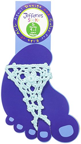 Jefferies Socks Big Girls' Summer Crochet Barefoot Sandal2