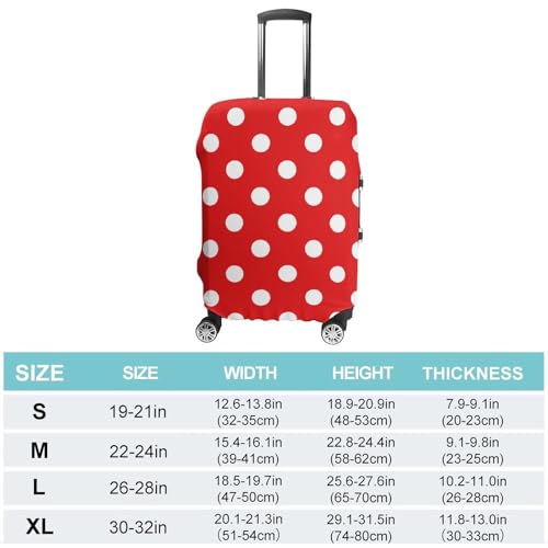 Carry on Luggage Cover White Polka Dot Pattern Suitcase Covers for Luggages Tsa Approved Travel Luggage Sleeve Protector Elastic Suitcase Protector Anti-Scratch Washable Fits 19-30 Inch Case -XL2