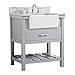 Elegant Decor 30 inch Single Bathroom Vanity in Grey with backsplash