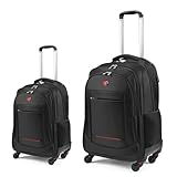 StarCloud 16-inch + Extra Large Checked Backpack Combo Set Large Rolling Backpack with 4 Wheels, Travel Commute Bag, Carry on Luggage Trolley Suitcase (4 Wheels Rolling Backpack)