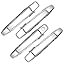 4 Pcs Silver