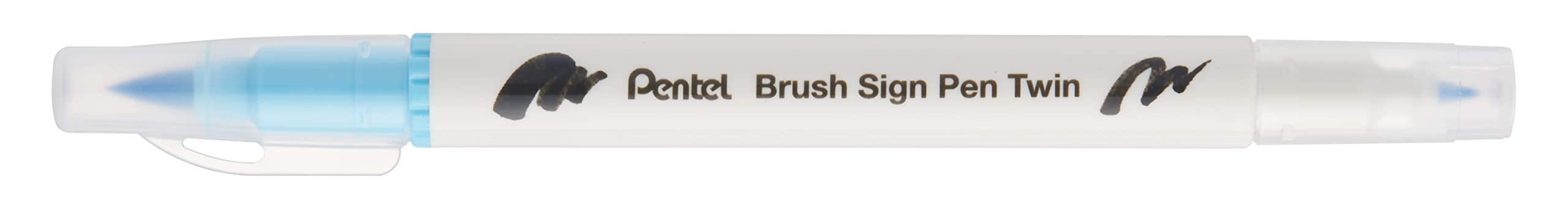 Pentel Brush Sing Pen Twin Çift Taraflı Fırça Uçlu Kalem MAVİ
