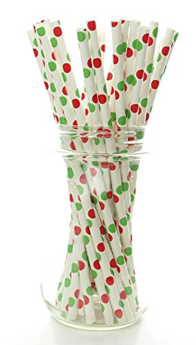 Pitillos de papel Navidad rojo y verde 25 unidades miniatura 2