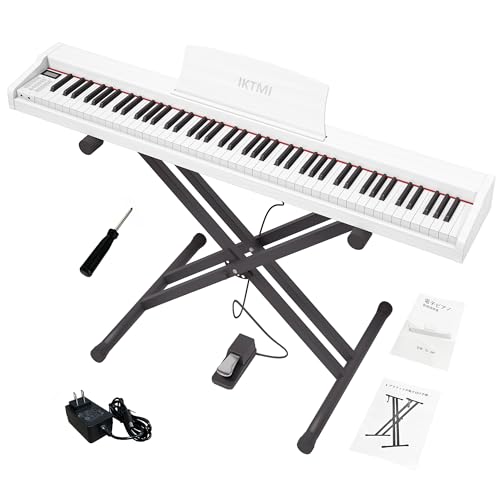 ✨早い者勝ち✨電子ピアノ 88鍵盤 木製 電子ピアノスタンドセット 携帯ピアノ Amazon.co.jp: IKTMI 電子ピアノ 88鍵盤 木製 88鍵 電子ピアノ