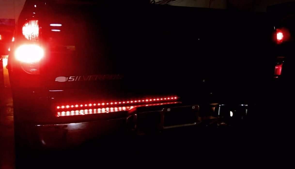 iJDMTOY Red/White 60-Inch Trunk Tailgate Tail Gate LED Light Bar As Backup Reverse Brake, Turn Signal Light Functions Compatible With Ford GMC Chevy Dodge Toyota Nissan Honda Truck SUV 4x4