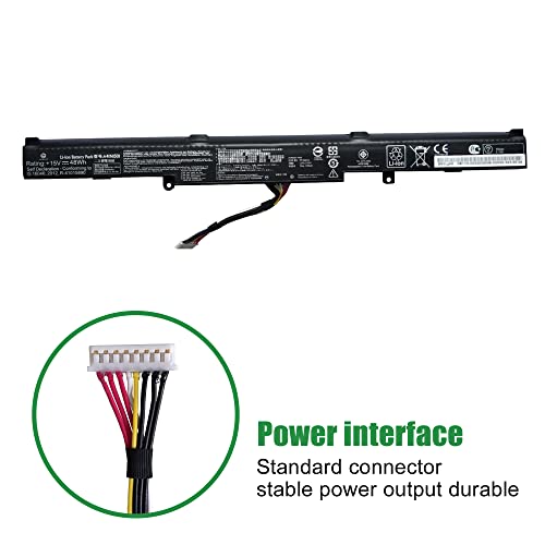 Image of A41N1501 Laptop Battery Replacement for Asus Rog G752VW GL752 GL752JW GL752V GL752VLM GL752VW GL752VW-DH74 GL752VWM N552 N552V N552VW N552VX N752 N752V Series A41LK9H L41LK2H 15V 48Wh 3100mAh