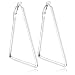 Cereza Women Stainless Steel Simple Geometric Hoop Earring (Triangle-Silver)