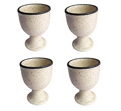 Soft Boiled Egg Holder | Ceramic Egg Cup Set | Ceramic Egg Holder Pottery Housewarming Gift set of 2 (Black) by WHOLELIFEOBJECTS - Used condition - Image 5