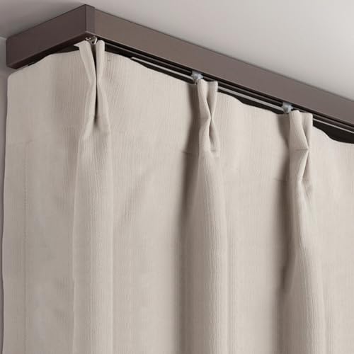 Tringle à rideaux double 5m réglable en aluminium noir pour séparation - 8