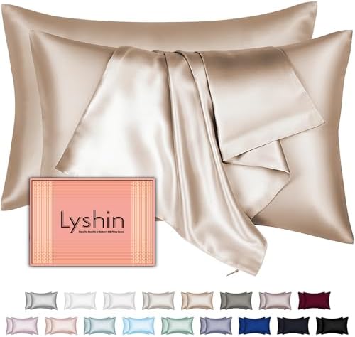 Mulberry Silk Pillow Cases 2 Pack Standard Size 20x26 Inches with...