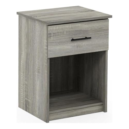 Image of Furinno Tidur Nightstand, French Oak Grey
