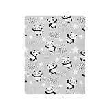 ATTX Fitted Crib Sheet Cartoon Panda Bears Baby Sheets for Standard Crib Toddler Mattress Cover, Soft Microfiber Breathable Mattress Cover,27' x 39' x 5'