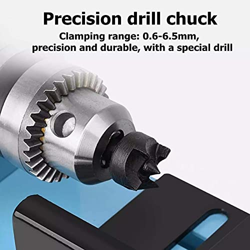 Mini Lathe Beads Polisher Machine, DC 12-24V 150W DIY Portable Woodworking Grinding Polishing Beads Drill Rotary Tool Set Standard 7 Speed for Table Engraving Grinding Wood Stone Glass - Image 4