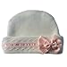 Jacqui's Baby Girls' Lovely White Hat with Pink Lace Trim