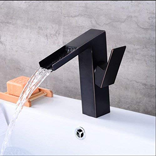 Robinet de salle de bain cascade en laiton anti-trace pour évier moderne
