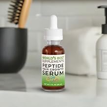Peptide Hair Growth Serum | 1 oz | Growth Factor Peptide Formula | 30 Applications | Worlds Best Supplements