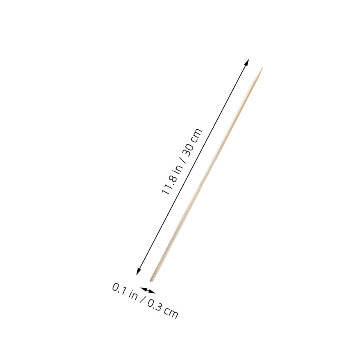 Toddmomy 100pcs Bbq Wooden Skewers Disposable Cocktail Picks for Grilling Kabobs Fruit and Sandwiches Sharp Smooth Tip Design for and Flavor Absorption