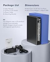 2.5G 26 Ports Network Switch with 2x10G SFP, VIMIN 24x 2.5G Base-T Unmanaged Switch – Ansicht 8