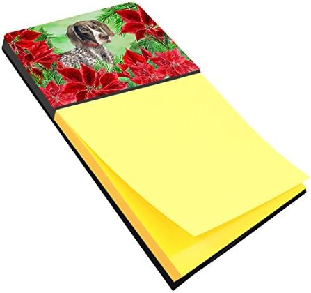 Caroline's Treasures German Shorthaired Pointer Poinsettas Sticky Note Holder, Multicolor (CK1290SN) image 2