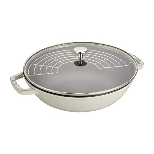 Staub Cast Iron Perfect Pan, 4.5-Qt, White Truffle #TOP17