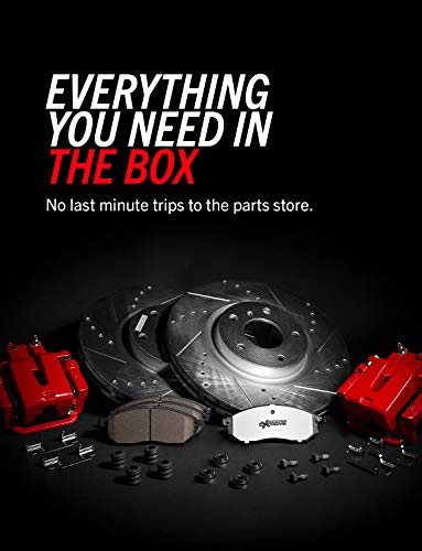 Power Stop Kc1548-26 Z26 Street Warrior Front And Rear Caliper Kit-Drilled/Slotted Brake Rotors, Carbon-Fiber Ceramic Brake Pads, Calipers #TOP6
