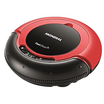 Robô Aspirador de Pó Fast Clean, Mondial, Vermelho/Preto, 30W, Bivolt - RB-01