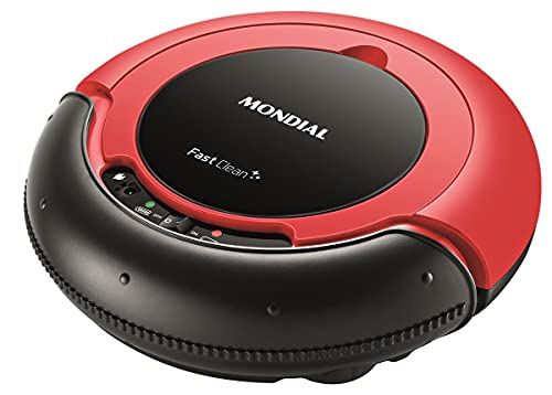Robô Aspirador de Pó Fast Clean, Mondial, Vermelho/Preto, 30W, Bivolt - RB-01