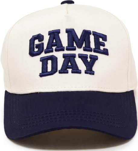 Funky Junque Kids/Baby/Toddler Trucker Hat - Game Day - Navy/Beige (Small - 12-24 Months)