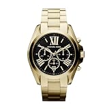 Michael Kors Oversized Bradshaw orologio al quarzo cronografo con cinturino in acciaio inossidabile oro da donna MK5739