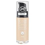Base de maquillaje fluida con SPF 15, para piel normal a seca, que ofrece una cobertura media a alta