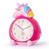 EINHPORN WECKERW:Der Traummädchen-Wecker hat ein süßes Einhorn-Aussehen und besteht aus hochwertigem und langlebigem ABS. Er kann als Geschenk für Kinder oder Schulgeschenke verwendet werden