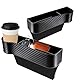 Ruayia Auto Lückenfüller Organizer, 2 Stuck Konsole Seitentasche Aufbewahrungsbox, Auto Organizer für Vordersitz Lücke Füllen, PVC Autositz Lücke Lagerung Tasche für Handys, Karten, Münz, Brillen