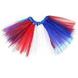 4th of July Girls Tutu Skirt Red Blue and White USA Patriotic Costume Independence Day American US F